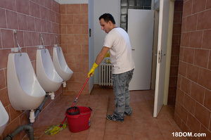 Two 18 yo babes enslaved janitor guy and - XXX Dessert - Picture 3
