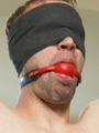 Young blindfolded dude gets tied up and - Picture 3