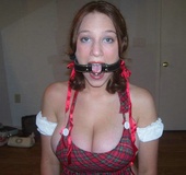 Gagballed slave girls are captured and used as dirty fuck dolls.
