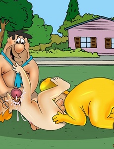 If a real male swinger, pounding a plump gay - Cartoon Sex - Picture 1