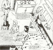 Cartoon porno. Fantasy story of a young lesbian sex-slave.