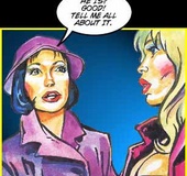 Sexy comics. Girl is recollecting her sex adventures.
