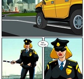 Sexcartoon. Police girl fucked as a ticket payment.