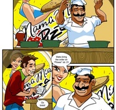 Porn cartoons. Pizza guy get lucky fucking housewife.