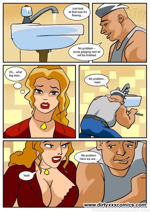 Porn comix. Plumber guy fucks housewife. - Picture 2