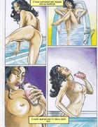 Comics porn. Masturbation.
