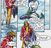 Adult cartoons. A winter tale.