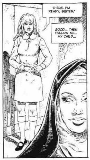 Cartoon sex comics. The nasty nun. - Picture 3