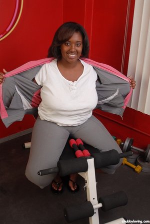 Ebony chubby workout