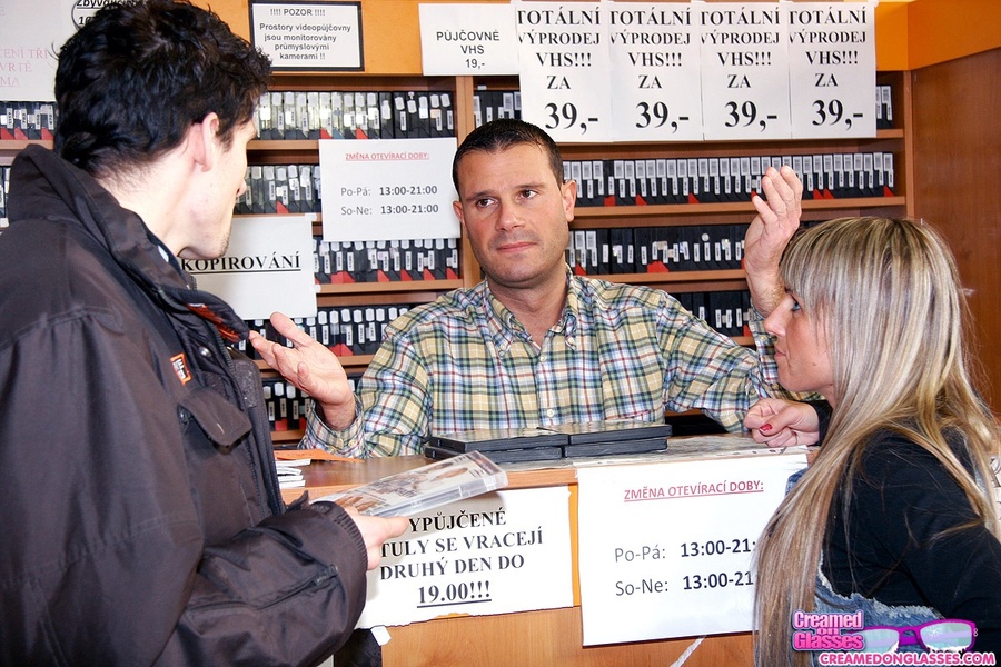 Office girls. Cute and sexy babe drinks a l - XXX Dessert - Picture 3