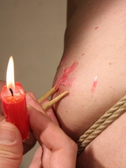 Female humiliation. Creampie and Candlewax - Unique Bondage - Pic 2