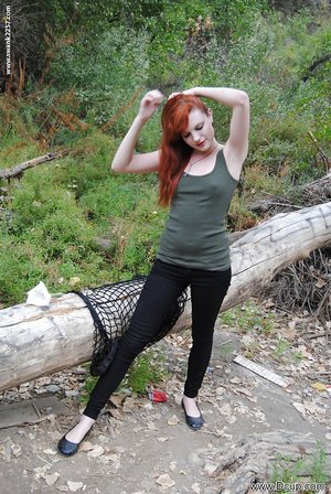 Busty young redhead