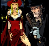 Animation porn. Hung brute fucks two witches.