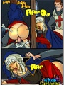 Sex cartoon. Crusader's cock in witch's - Picture 3