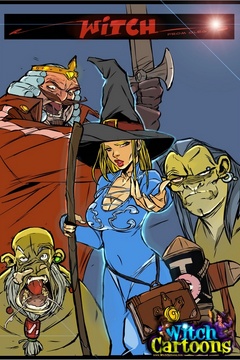 Porn comics. Ugly ogres drilling a witch. - Picture 1