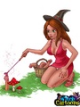 Porn comics. Red-haired witch using sex - Picture 2