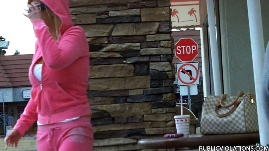 Outdoor nudity. Dumb girl getting jizzed on - XXX Dessert - Picture 13