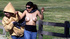 Outdoorsex. Girls sharked, stripped and pantsed in public!