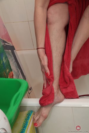Naked shower masturbation