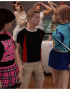 Xxx 3d world college sex orgy in the beach house with lots of fucking