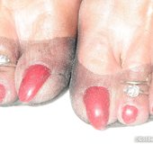 German model golden feet