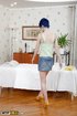 blue hair oil massage