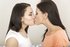 Lesbian beautiful kiss