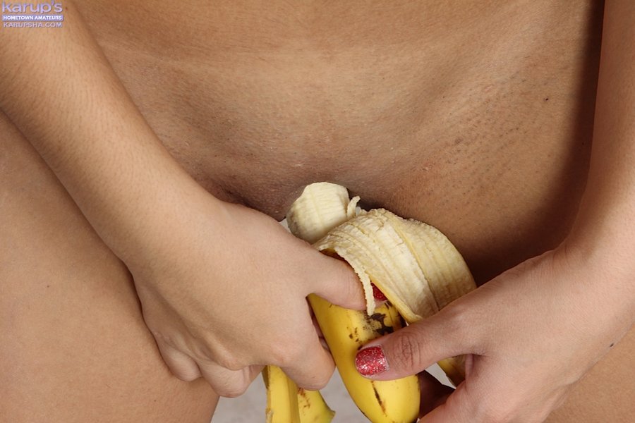Banana beautiful masturbation - XXX Dessert - Picture 9
