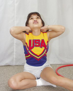 Petite asian cheerleader