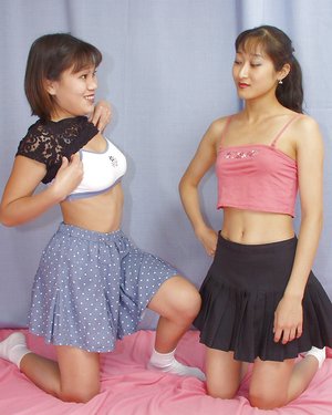 Lesbian asian tight skirt