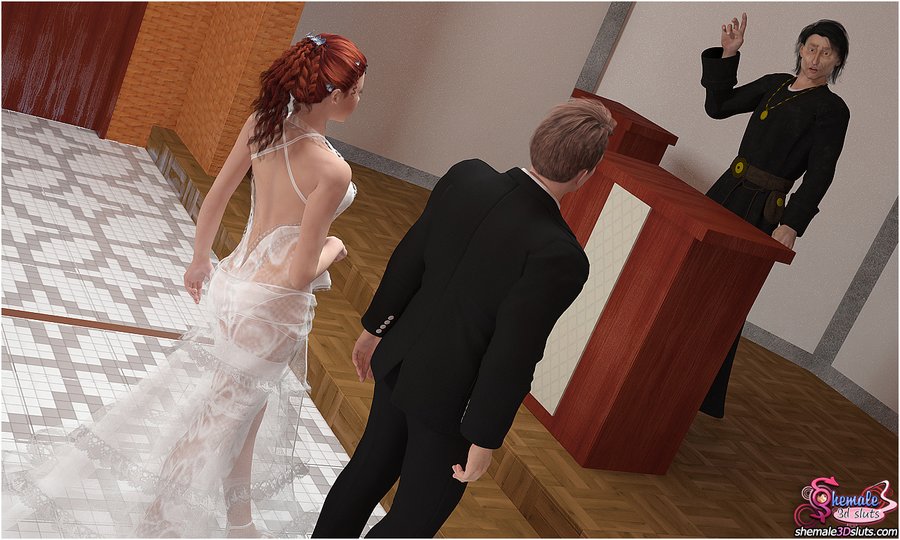 Runaway dick girl plunges fat dong in groom - XXX Dessert - Picture 1