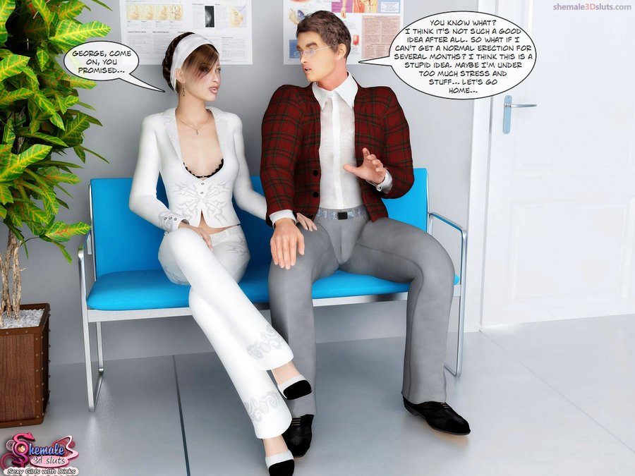 Sex therapy for frustrated husband involving two tranny nurses and slutty wife - XXXonXXX - Pic 1