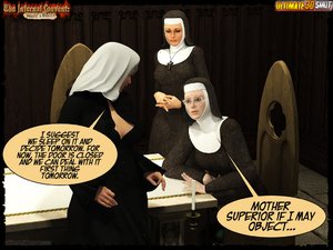 Wet dreams of virgins and a dirty demon furiously drilling an older madame in her nun robe