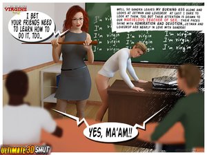 Redhead teacher with huge tits teaches y - Picture 3