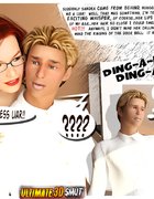 Horny redheaded teacher with perfect ass sucks a 3d huge black and white
