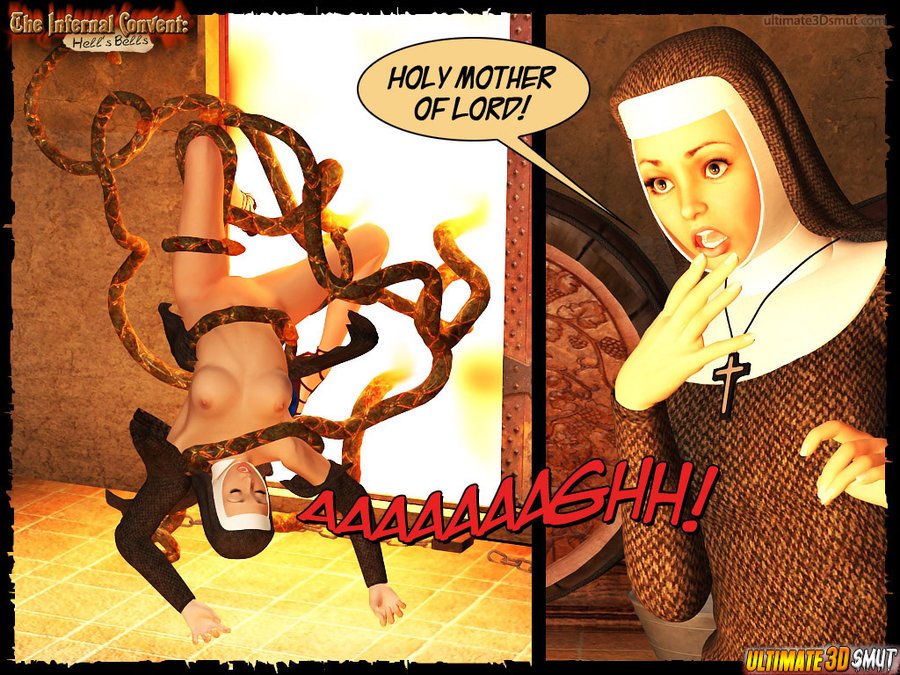 3d Nun Sex - An innocent nun enjoys hot 3d comics sex with the devil ...
