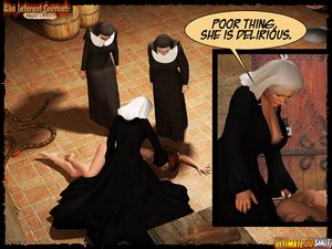 300px x 225px - An innocent nun enjoys hot 3d comics sex with the devil ...