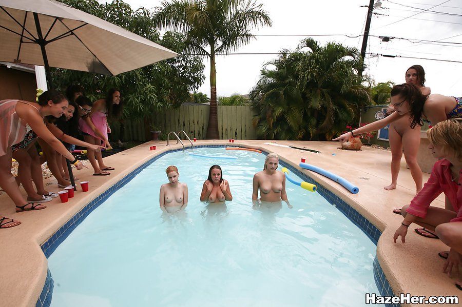 Horny lesbian pool orgy - XXX Dessert - Picture 13