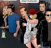 Guy grabs a blonde’s ass in a nightclub. Tourist Trap by Fernando.