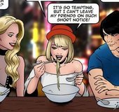 Blonde is befriended by a curious couple. Tourist Trap by Fernando.