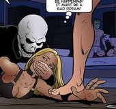 Slutty blonde is slapped and grabbed. Tourist Trap by Fernando.