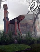 Sexy teen’s booty whipped in the woods
