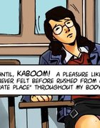 Chick experiences orgasm at school