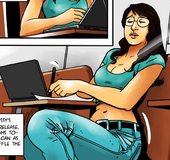 Pretty college girl feels horny in class