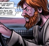 Man whisks his fearful blonde slave away. Dumpster Diver By Celestin.