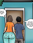 Two young folks go on a social call