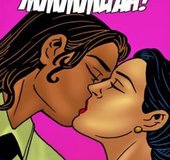 Large group of men surprise an Indian hottie