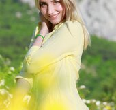 Nude blonde bush
