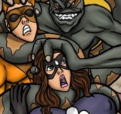 Brutes overtake a submissive vixen