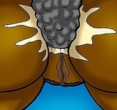 Lesbian Domme uses a strap-on in an ebony’s ass